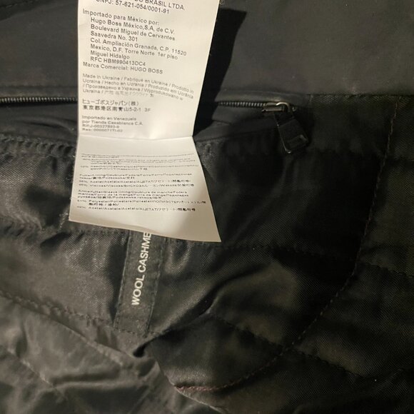 Hugo Boss Wool Cashmere Blend Men’s Car Coat Size US 44 Regular. Black. - Picture 14 of 16